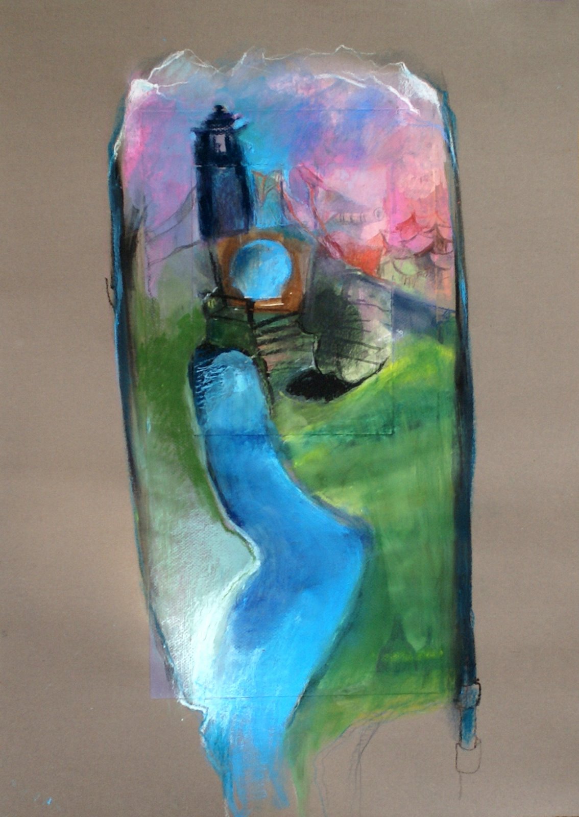 Łaska wody, 2009, pastel, 50x70